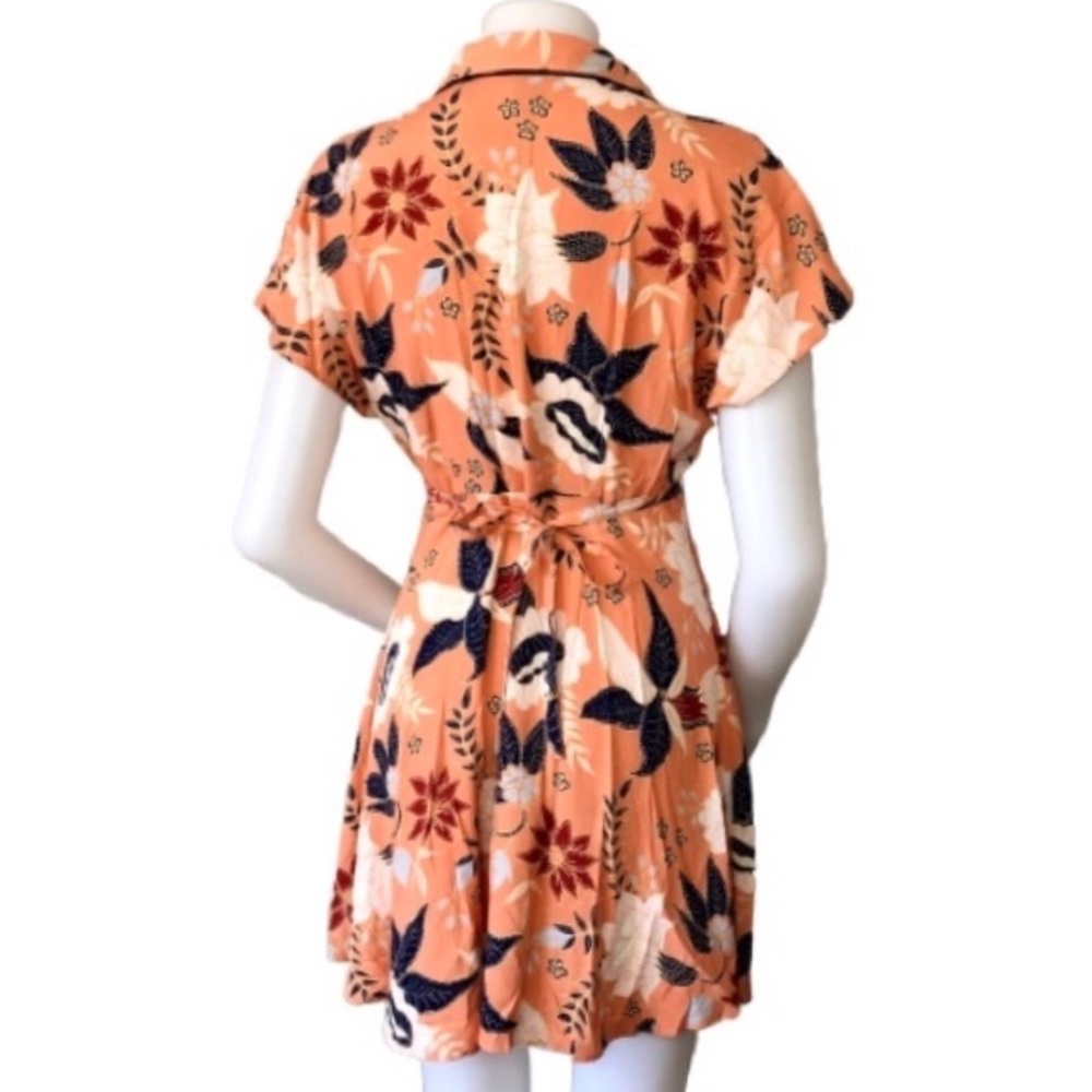 Floral Print Mini Shirt Dress Size M - Picture 4 of 8